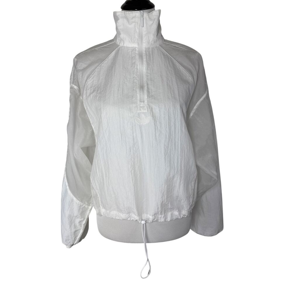 Adidas Orginals Women's HZ Layer Top White Sheer, Large